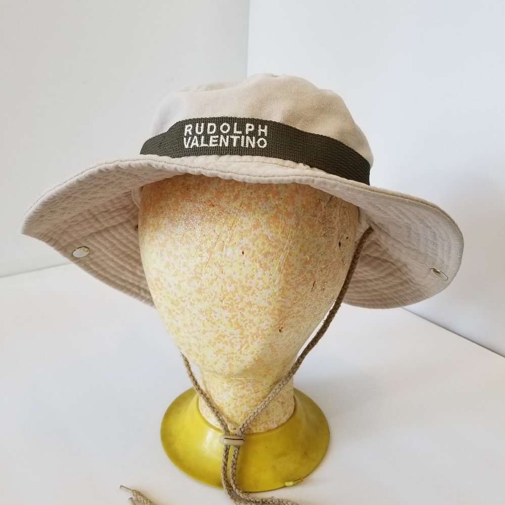 Rudolph Valentino Sun Outback Adventure Wide Brim Hat O/S - Snaps and drawstring